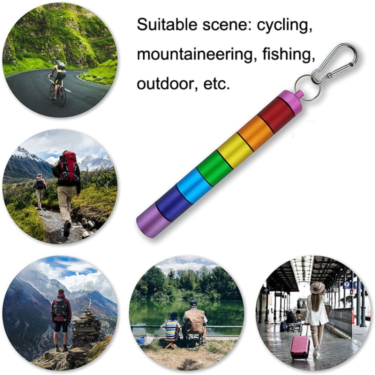M003 Sealed Water-resistant 7 Days Split Aluminum Alloy Metal Pill Box(Colorful)