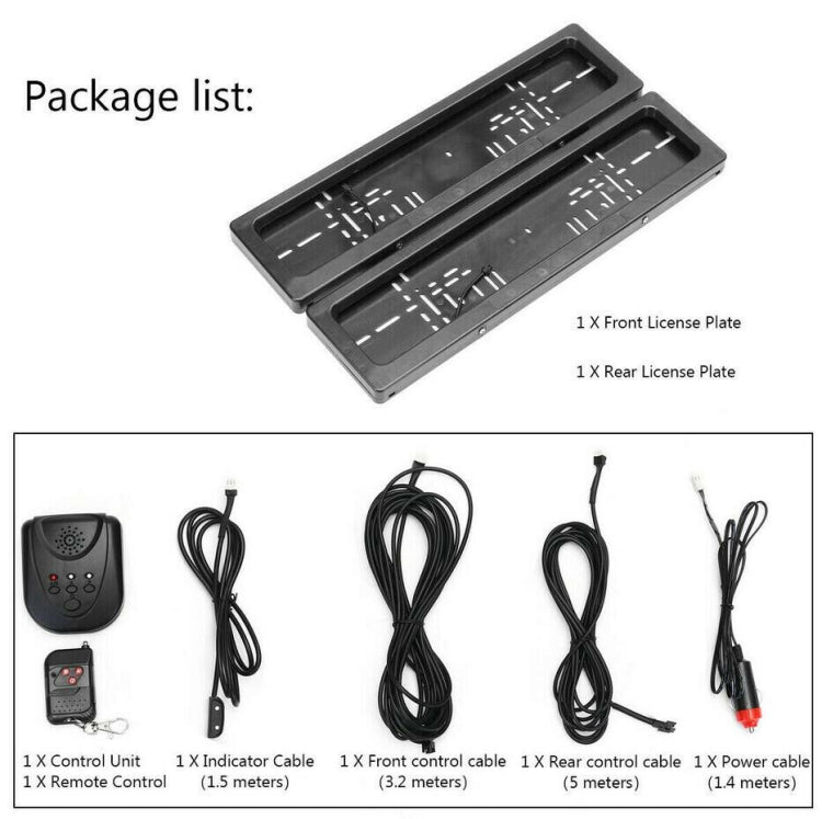 European Standard Electric License Plate Roller Shutter Protective Cover - License Plate Covers & Frames by PMC Jewellery | Online Shopping South Africa | PMC Jewellery | Buy Now Pay Later Mobicred