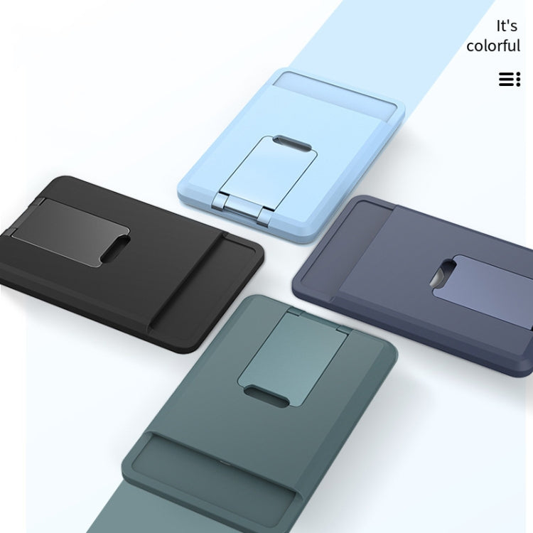 CY133H Silicone Magnetic Phone Holder with Card Holder Function(Black)