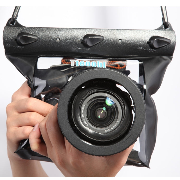 Tteoobl 20m Underwater Diving Camera Housing Case Pouch Camera Waterproof Dry Bag, Size: L(Black) - free shipping - PMC Jewellery - Order now!