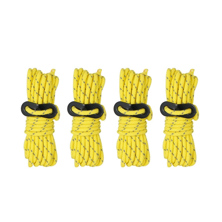 4 PCS / Set CLS Outdoor Camp Reflective Wind-Proof Camping Support Rod(Yellow) - Tents & Accessories by CLS | Online Shopping South Africa | PMC Jewellery | Buy Now Pay Later Mobicred