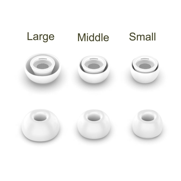 4 Sets / 12pcs In-Ear Headphones Silicone Earphone Earbud Case For AirPods Pro / Pro 2(White)