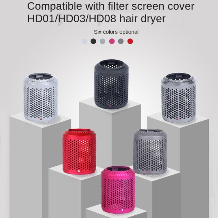 2 PCS Outer Cover Dust Filter for Dyson Hair Dryer HD01/HD03/HD08(Black)