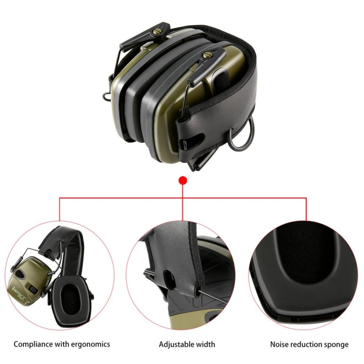 Noise-cancelling Headphones Noise-isolating Earmuffs For Outdoor Work(Green) - Workplace Safety Supplies by PMC Jewellery | Online Shopping South Africa | PMC Jewellery | Buy Now Pay Later Mobicred