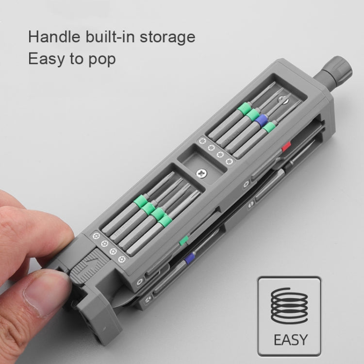 GREENER Screw Knife Set Disassembling Maintenance Tool, Series: 30 In 1 Aluminum Barrel