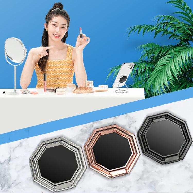 Metal Ring Buckle Live Rotating Magnetic Suction Car Desktop Tablet Folding Phone Bracket(Bagua Map)