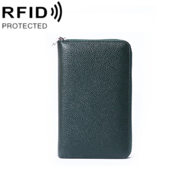 1659 RFID Anti-magnetic Anti-theft Passport Bag Document Bag Wallet(Green) - free shipping - PMC Jewellery - Order now!