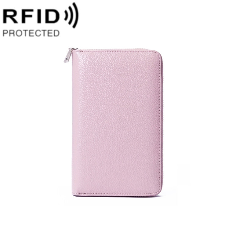 1659 RFID Anti-magnetic Anti-theft Passport Bag Document Bag Wallet(Lotus) - free shipping - PMC Jewellery - Order now!