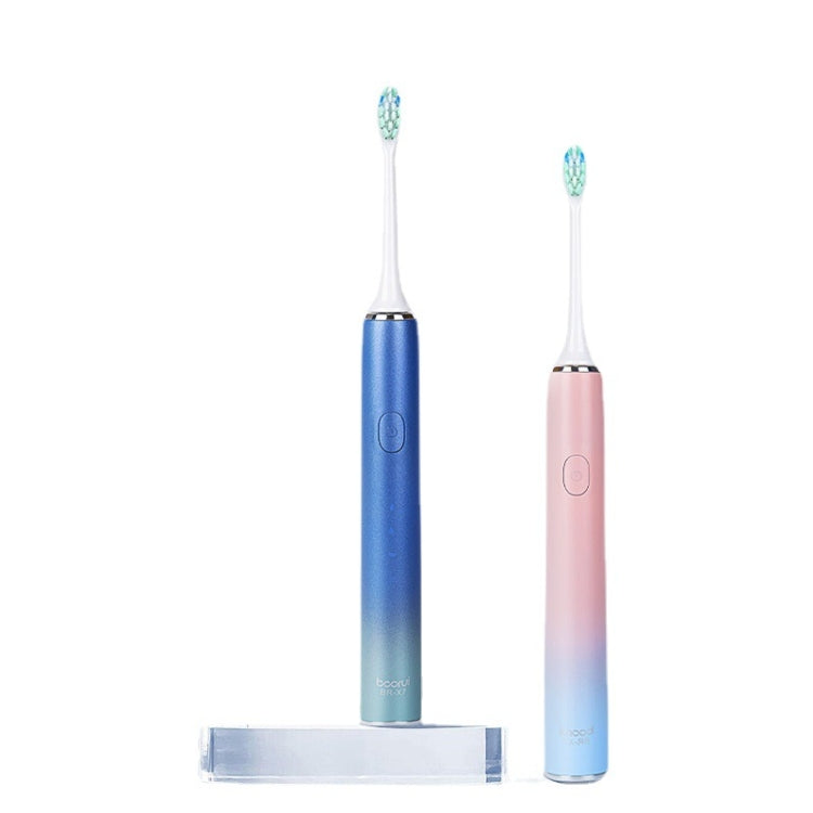 Boorui BR-X7 Smart USB Electric Adults Toothbrush Gradient Oral Hygiene Ultrasonic Toothbrush(Blue) - Toothbrushes by Boorui | Online Shopping South Africa | PMC TechLife | Buy Now Pay Later Mobicred