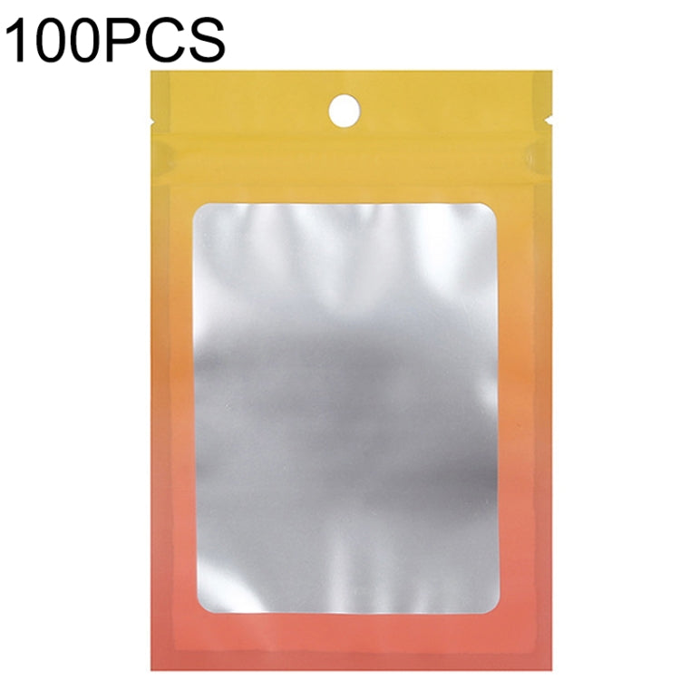 100PCS Aluminum Foil Ziplock Bag Jewelry Sealed Data Line Packaging Bag, Size: 14x20cm (Yellow Gradient) - free shipping - PMC Jewellery - Order now!
