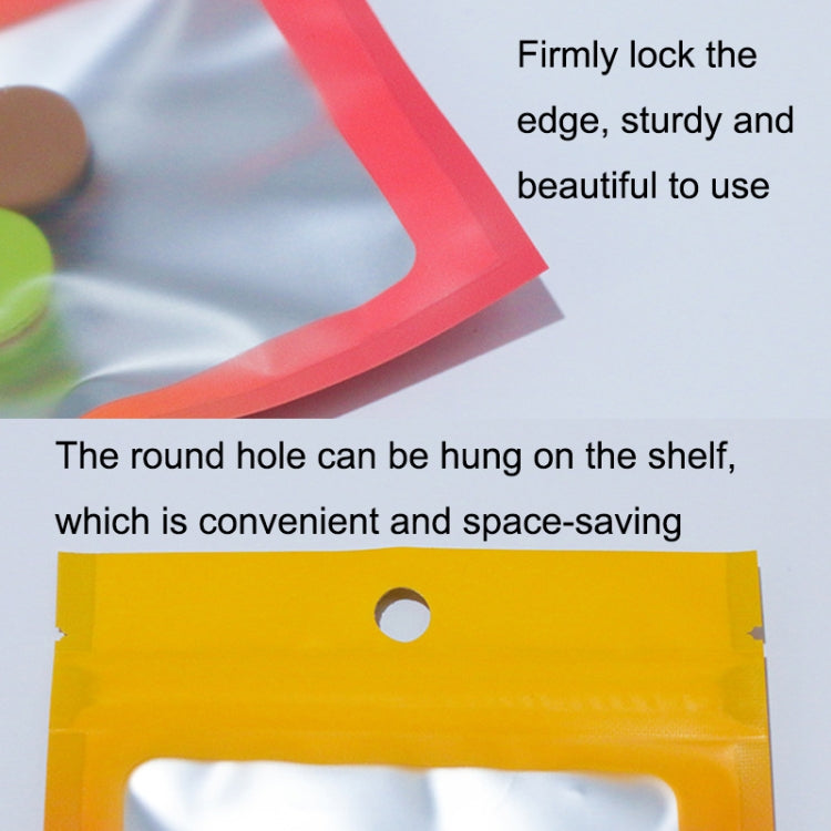 100PCS Aluminum Foil Ziplock Bag Jewelry Sealed Data Line Packaging Bag, Size: 14x20cm (Yellow Gradient) - free shipping - PMC Jewellery - Order now!
