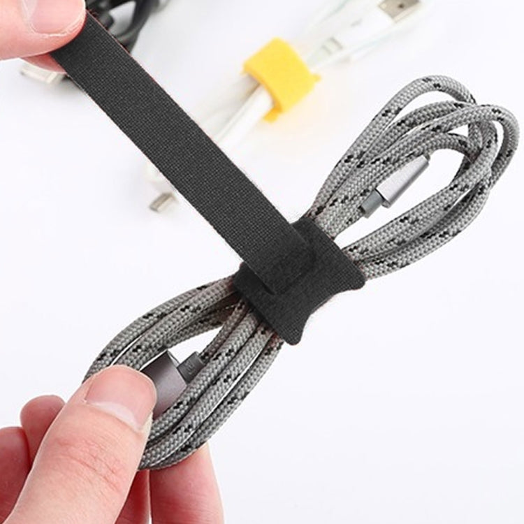 50 PCS T-shape Self-Adhesive Data Cable Organizer Bundles 12 x 120mm Black