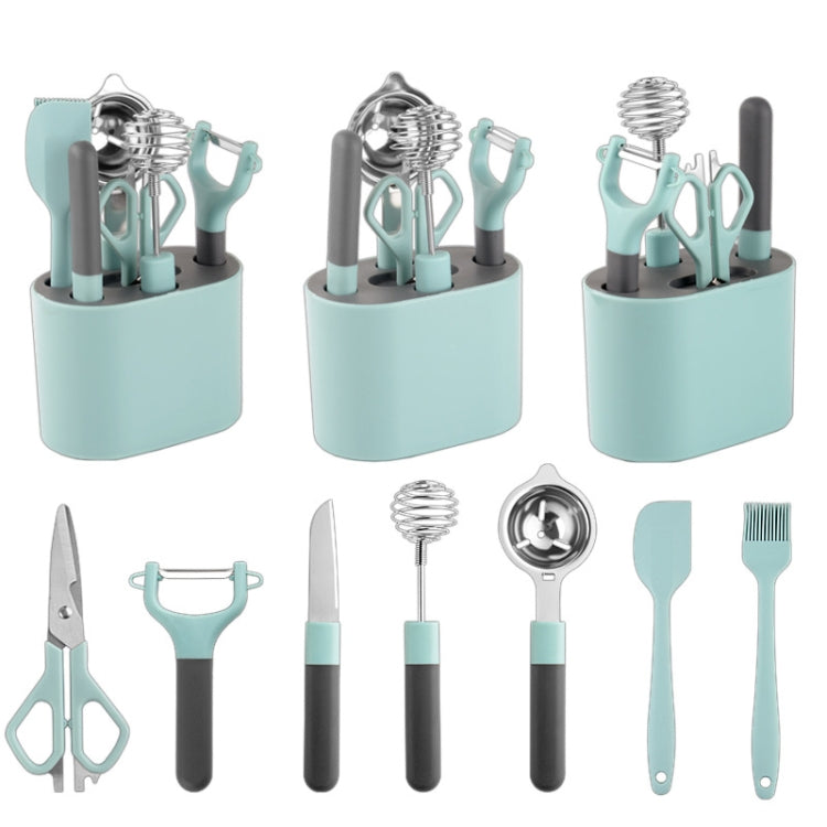 8 PCS / Set Stainless Steel Peeler Kitchen Gadgets Set With Storage Holder