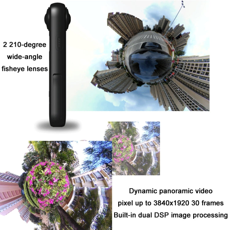 IJOYER A3S 4K Cycling Anti-Shake 360 Panoramic Action Camera(Black)