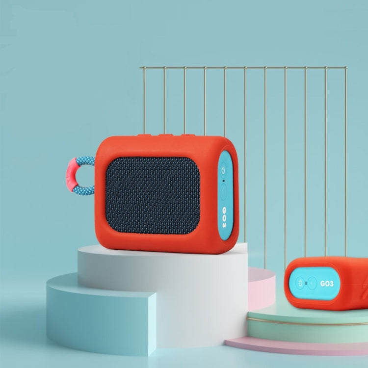 For JBL GO3 Dust-proof Silicone Case Anti-fall Speaker Case(Red) - Protective Case by PMC TechLife | Online Shopping South Africa | PMC TechLife