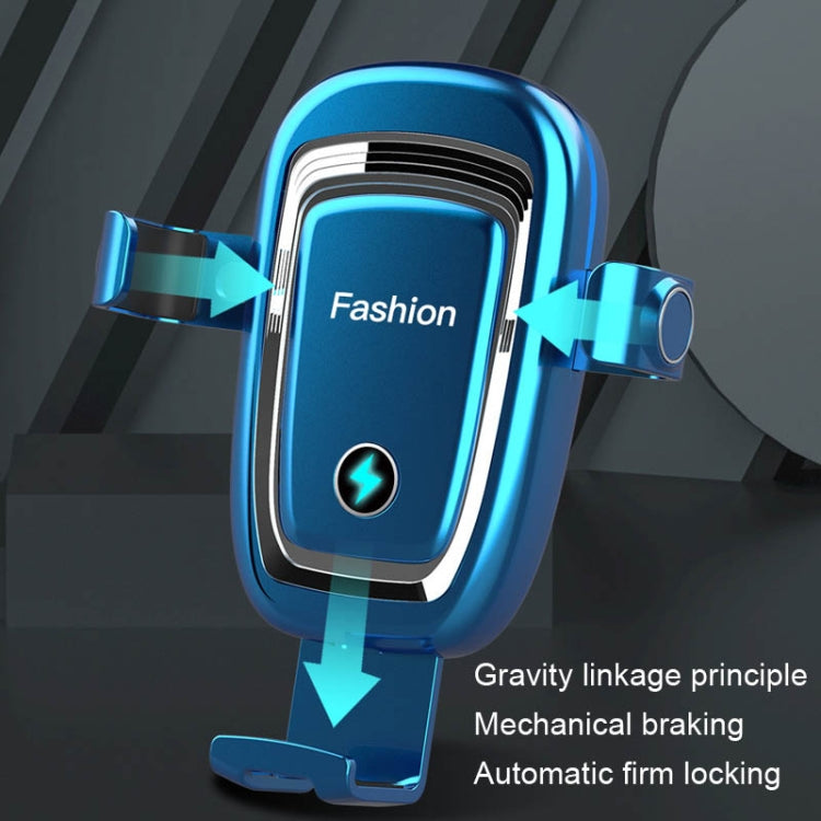 S19 15W Gravity Car Phone Wireless Charging Stand(Blue) - Wireless Charger Holders by PMC TechLife | Online Shopping South Africa | PMC TechLife