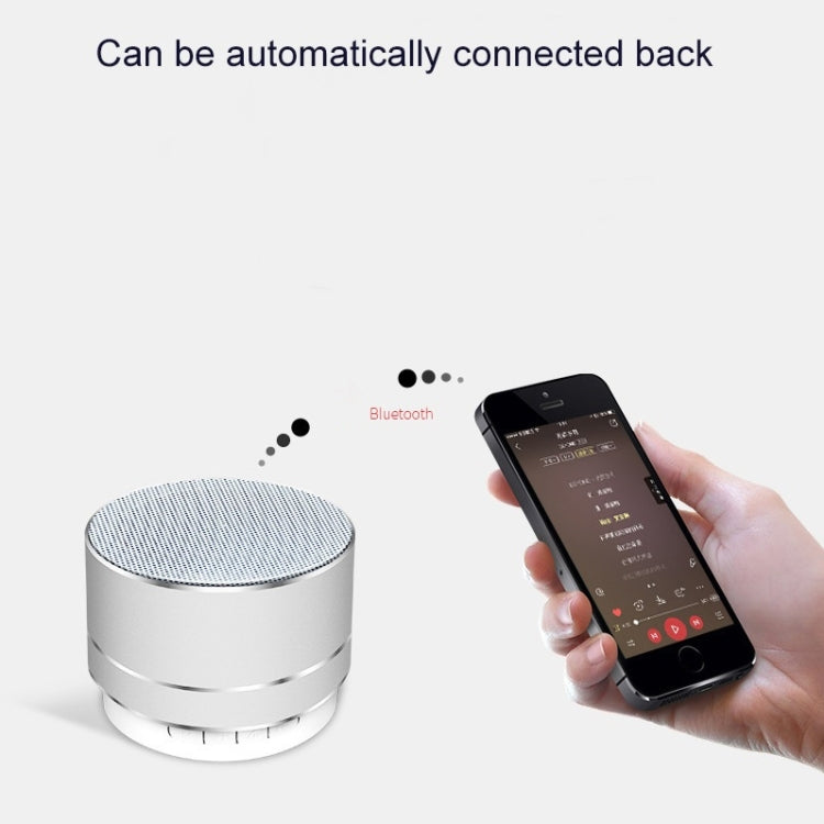A10 Mini Metal Wireless Bluetooth Speaker(Black)