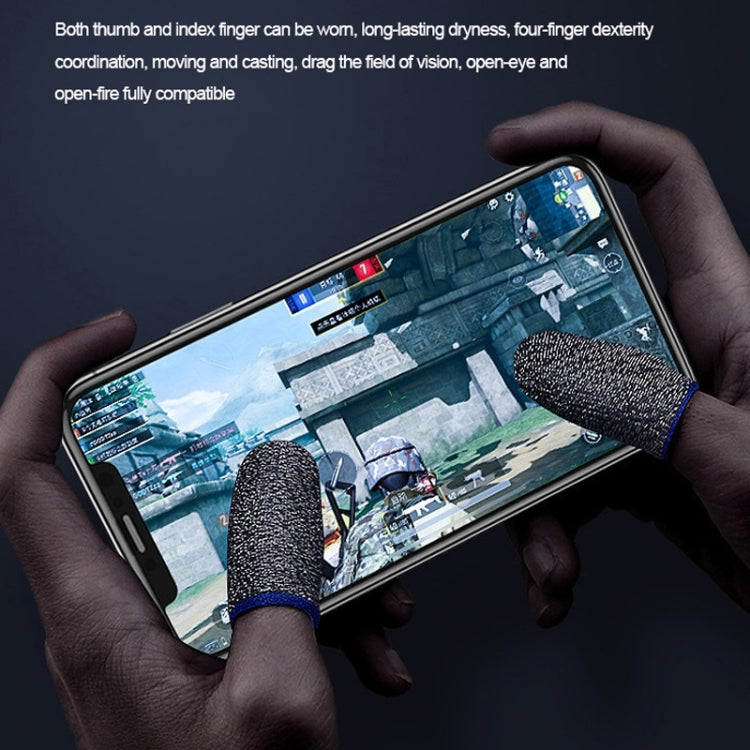 15 Pairs 18 Needles Gaming Finger Glove Anti-sweat and Non-slip Glove,Color: Silver Fibre Red Trim - Gaming Finger Sleeves by PMC TechLife | Online Shopping South Africa | PMC TechLife