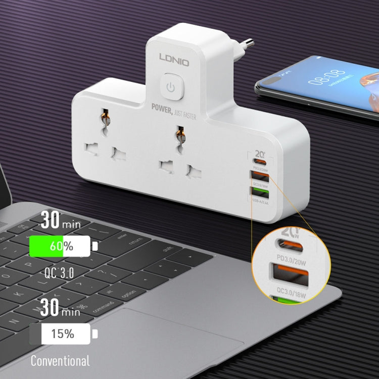LDNIO SC2311 20W PD+QC 3.0 Multifunctional Home Fast Charging Socket with Night Light, Spec: US Plug - Extension Socket by LDNIO | Online Shopping South Africa | PMC Jewellery | Buy Now Pay Later Mobicred