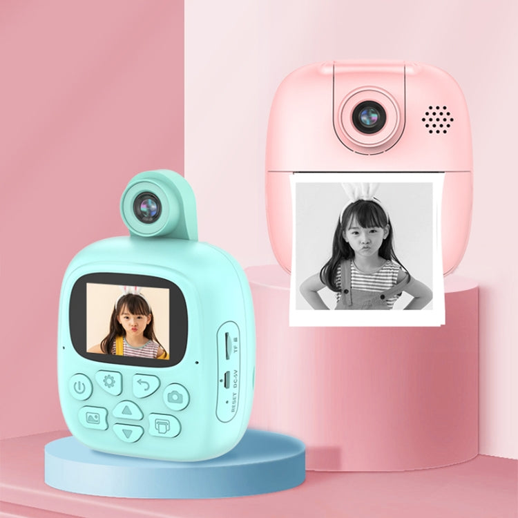 A18 HD Printable Cartoon Kids Digital Camera with Rotating Lens, Spec: Blue