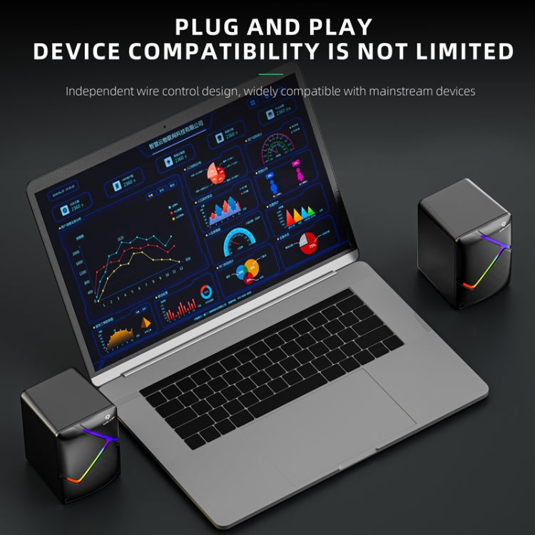 Dark Alien S-510 Computer USB Wired Computer Stereo Home Multifunctional Stereo, Cable Length: 1.2m - free shipping - PMC Jewellery - Order now!