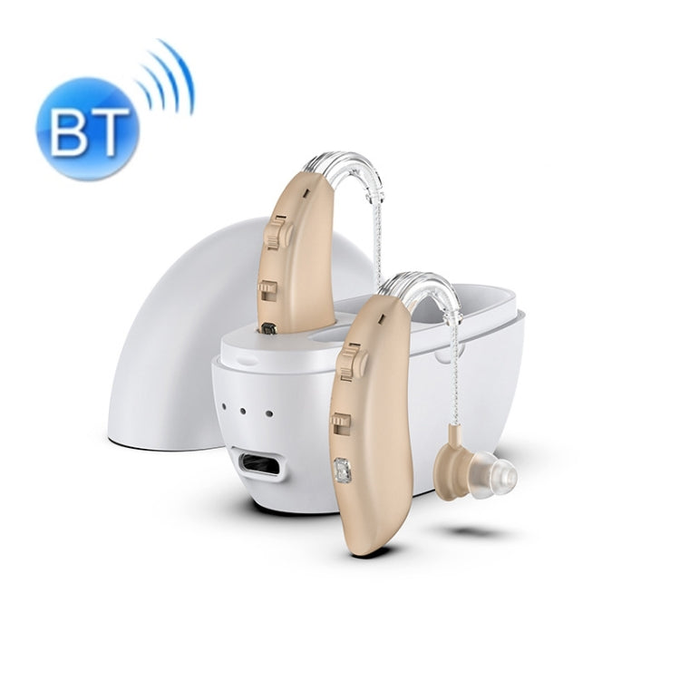 GM-301 Hearing Aid Rechargeable Sound Amplifier,Spec: With Charging Pod Skin Color+White - Hearing Aids by PMC Jewellery | Online Shopping South Africa | PMC Jewellery | Buy Now Pay Later Mobicred