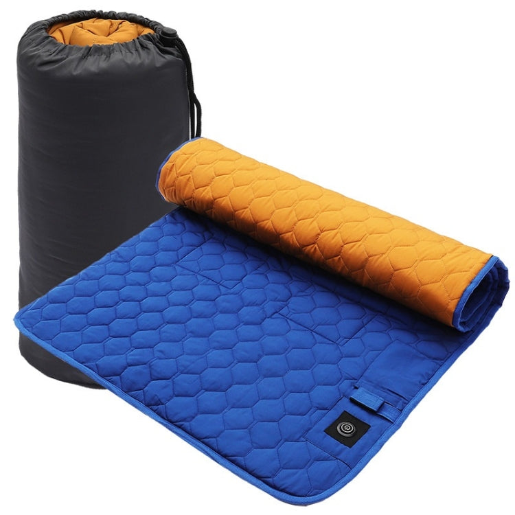 Winter USB Rechargeable Smart Seven Zone Heating Anti-cold Sleeping Bag Pad(Blue Orange)