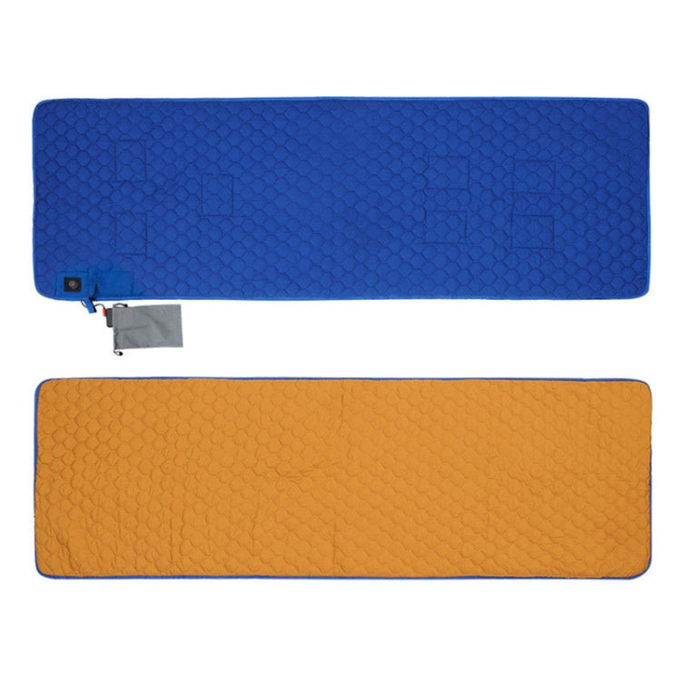 Winter USB Rechargeable Smart Seven Zone Heating Anti-cold Sleeping Bag Pad(Blue Orange)
