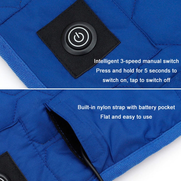 Winter USB Rechargeable Smart Seven Zone Heating Anti-cold Sleeping Bag Pad(Blue Orange)