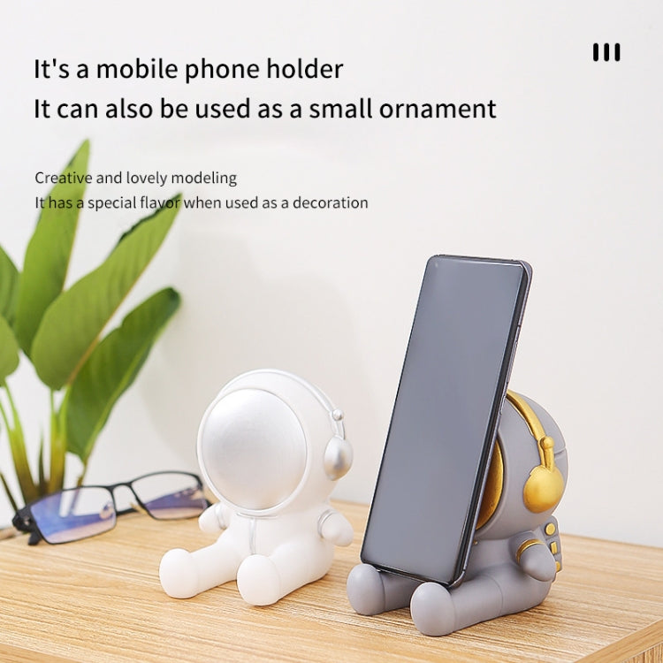 Astronaut Tablet Phone Bracket Desktop Phone Holder Ornaments(White)