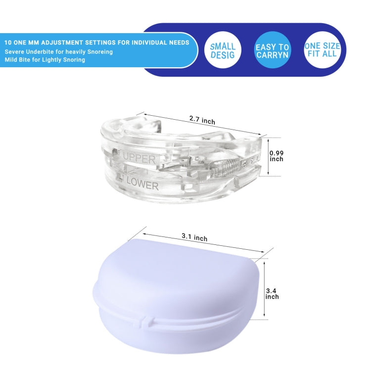 Dental Tray Adjustable Bite Sleep Aid Anti-Snoring Teeth Whitening Sports Braces(White) - free shipping - PMC Jewellery - Order now!