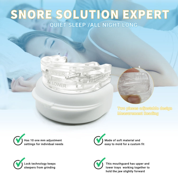 Dental Tray Adjustable Bite Sleep Aid Anti-Snoring Teeth Whitening Sports Braces(White) - free shipping - PMC Jewellery - Order now!
