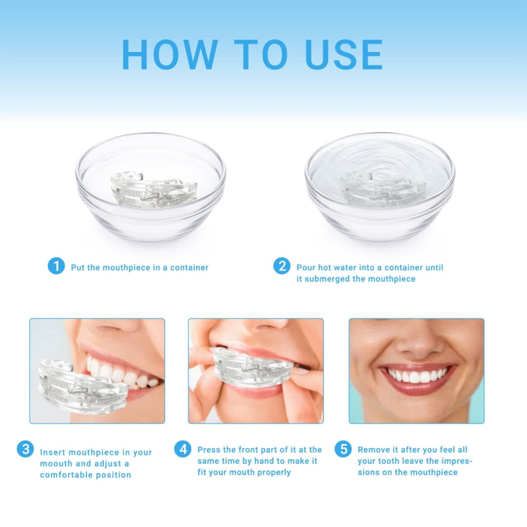 Dental Tray Adjustable Bite Sleep Aid Anti-Snoring Teeth Whitening Sports Braces(White) - free shipping - PMC Jewellery - Order now!