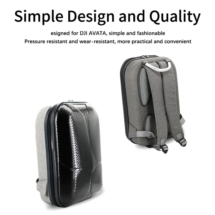 For DJI Avata Carbon Fiber Backpack Shockproof And Waterproof Bag(Black and Gray) - free shipping - PMC Jewellery - Order now!