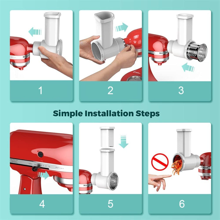 For KitchenAid 4.5QT/5QT Vertical Mixer Kitchen Vegetable Slicer and Grater(KA-006) - Food Disposer Parts by PMC Jewellery | Online Shopping South Africa | PMC Jewellery | Buy Now Pay Later Mobicred