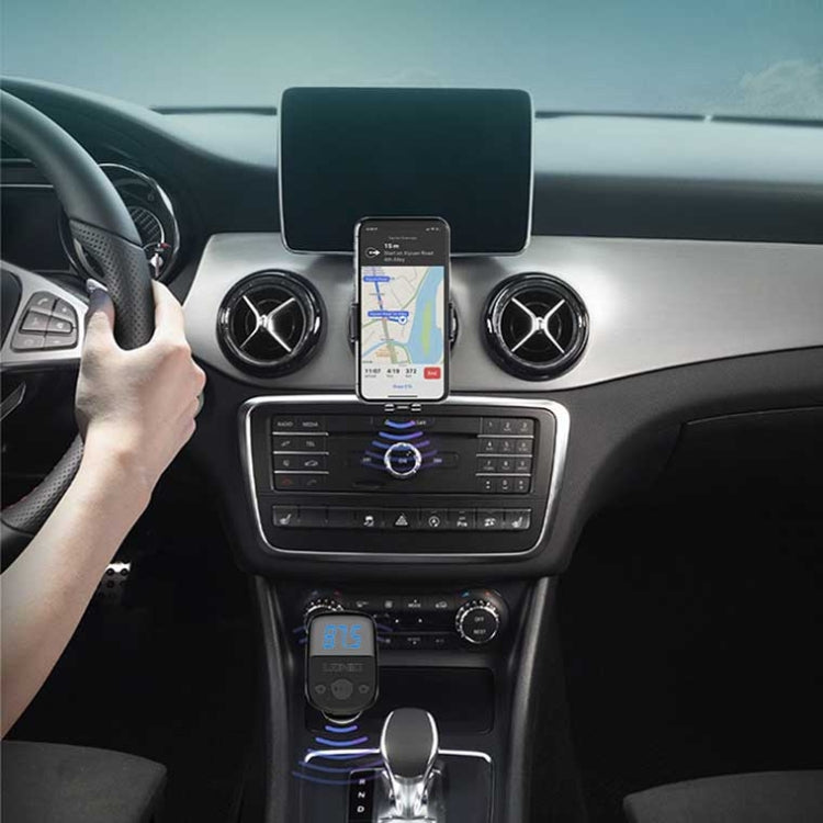 LDNIO C706Q QC3.0+AUTO-ID Car Bluetooth FM Music Digital Display Car Charger with 8 Pin Cable - Car Charger by LDNIO | Online Shopping South Africa | PMC TechLife | Buy Now Pay Later Mobicred