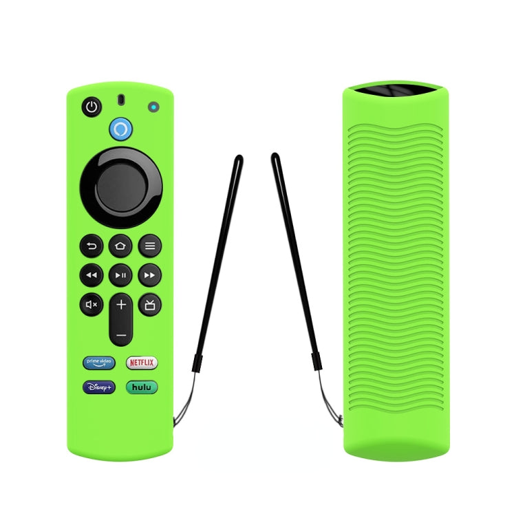 2 PCS Y27 For Alexa Voice Remote 3rd Gen Silicone Non-slip Protective Cover(Luminous Green)