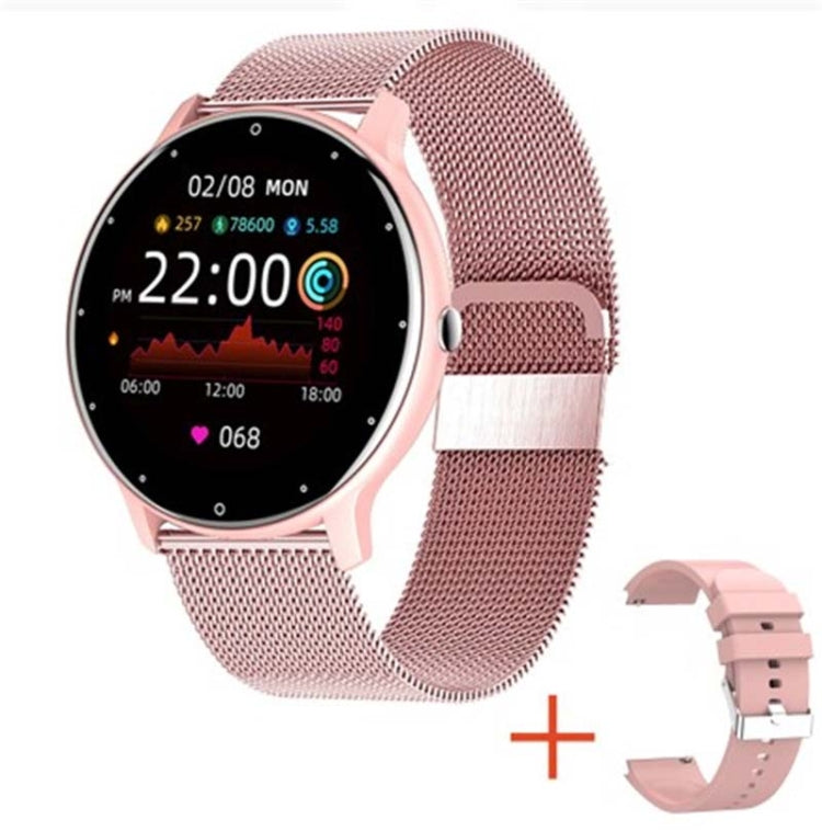 BW0223 Heart Rate/Blood Oxygen/Blood Pressure Monitoring Bluetooth Smart Calling Watch, Color: Mesh Pink - Smart Watches by PMC Jewellery | Online Shopping South Africa | PMC Jewellery | Buy Now Pay Later Mobicred