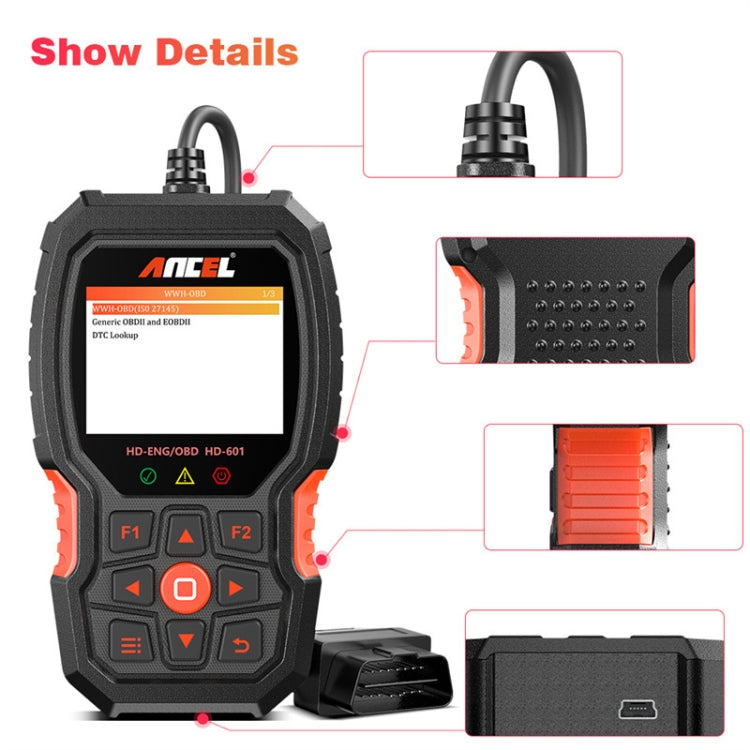 ANCEL HD601 24V Diesel Engine Detector Heavy Truck Diagnostic Scanner - free shipping - PMC Jewellery - Order now!