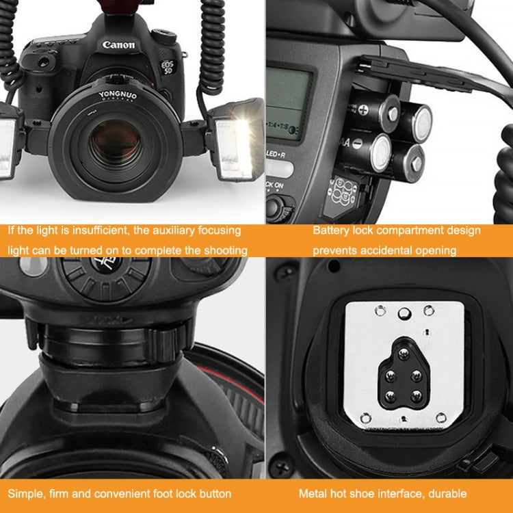 For Canon TTL Oral Insect Insect Teeth Ring Light YONGNUO YN24EX Macro Ring Flash Speedlite(Black) - free shipping - PMC Jewellery - Order now!