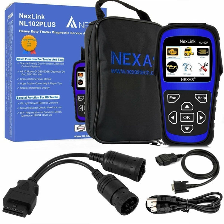 NexLink NL102P Diesel Mechanical Heavy Truck Car 2 In 1 Car Scanner OBD2 Detection - free shipping - PMC Jewellery - Order now!