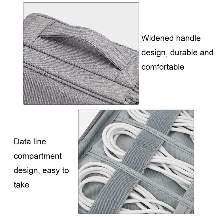 Baona Multifunctional Earphone Data Cable Digital Storage Bag, Spec: 2-layer Box (Black)