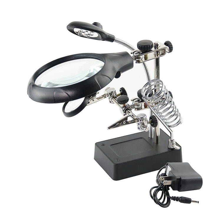 16129-C 2.5X/7.5X/10X LED Lighting Auxiliary Bracket Maintenance Magnifier(US Plug) - free shipping - PMC Jewellery - Order now!