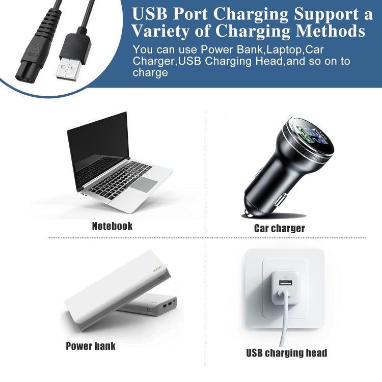 For Xiaomi Mijia MJTXD01SKS Electric Shaver USB Charging Cable Power ,Spce: 2pcs Cable+CN Plug - free shipping - PMC TechLife - Order now!