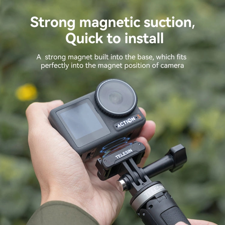 For DJI OSMO Action 3 TELESIN Magnetic Two Claw Adapter Action Camera Accessories - free shipping - PMC Jewellery - Order now!