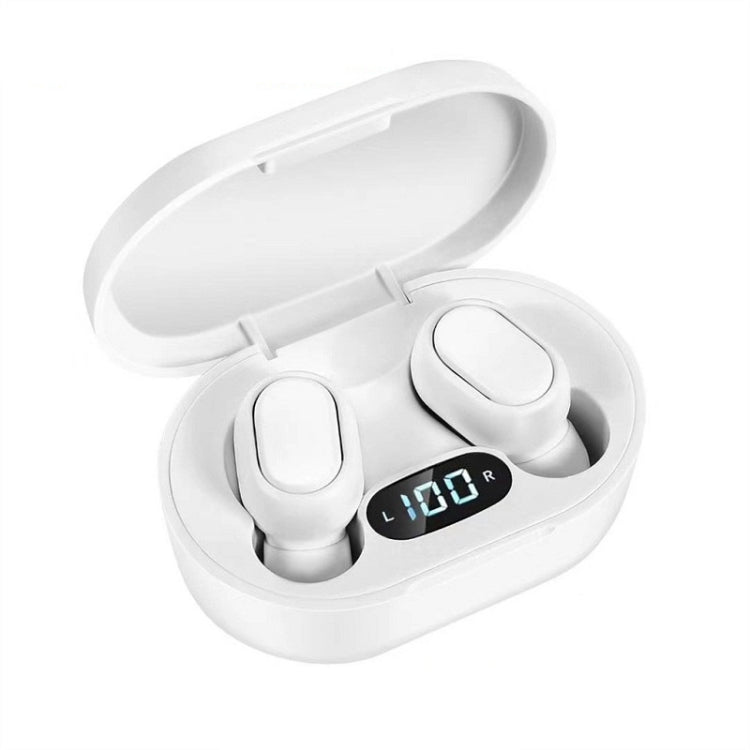 E7s Digital Sports Water-resistant TWS Bluetooth 5.0 In-Ear Headphones(White)
