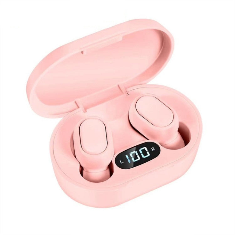 E7s Digital Sports Water-resistant TWS Bluetooth 5.0 In-Ear Headphones(Pink)