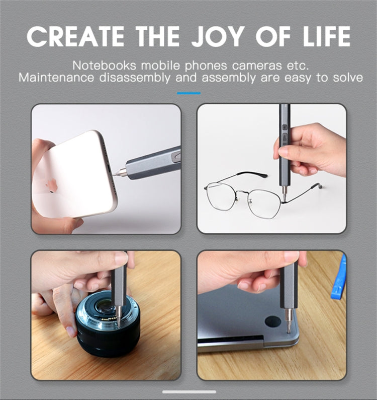 11 In 1 Rechargeable Mini Electric Screwdriver Set With 3LED Lighting - Screwdriver Set by PMC TechLife | Online Shopping South Africa | PMC TechLife | Buy Now Pay Later Mobicred