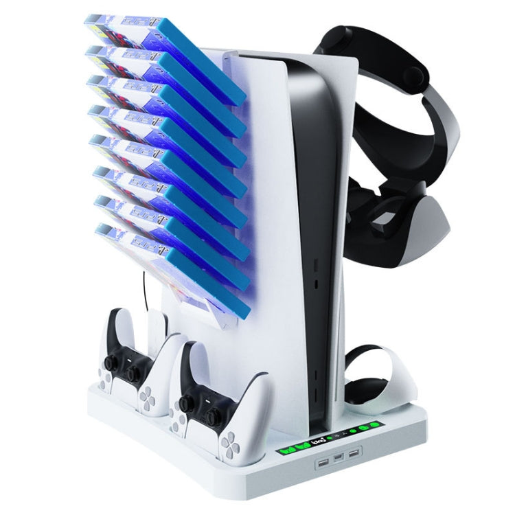 For PS5 ipaly Host Multifunctional Cooling Base VR2 Handle Charging Stand Disc Storage Rack(White) - free shipping - PMC Jewellery - Order now!