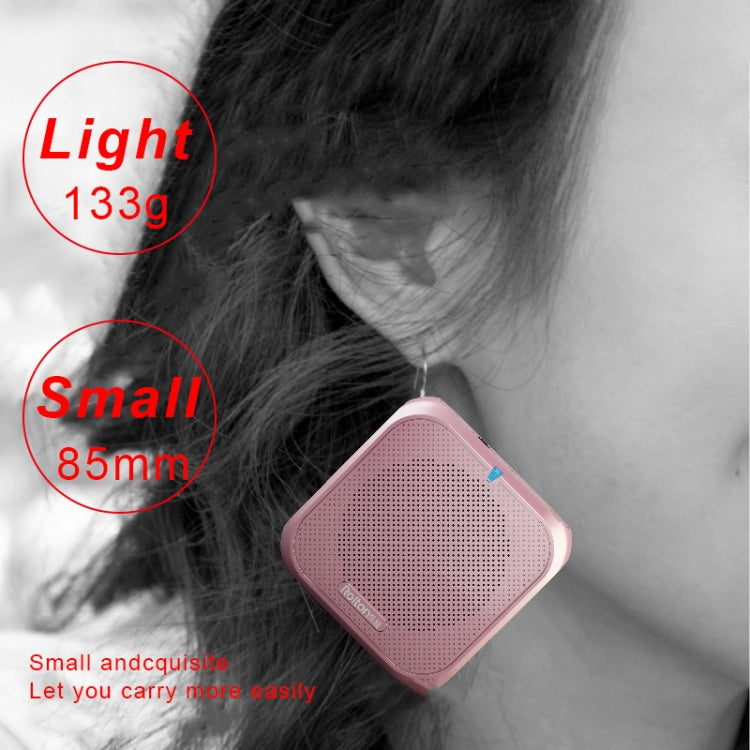 Rolton K400 Mini Audio Speaker Megaphone Voice Amplifier Support FM Radio TF MP3(Rose Gold) - Microphone by Rolton | Online Shopping South Africa | PMC Jewellery